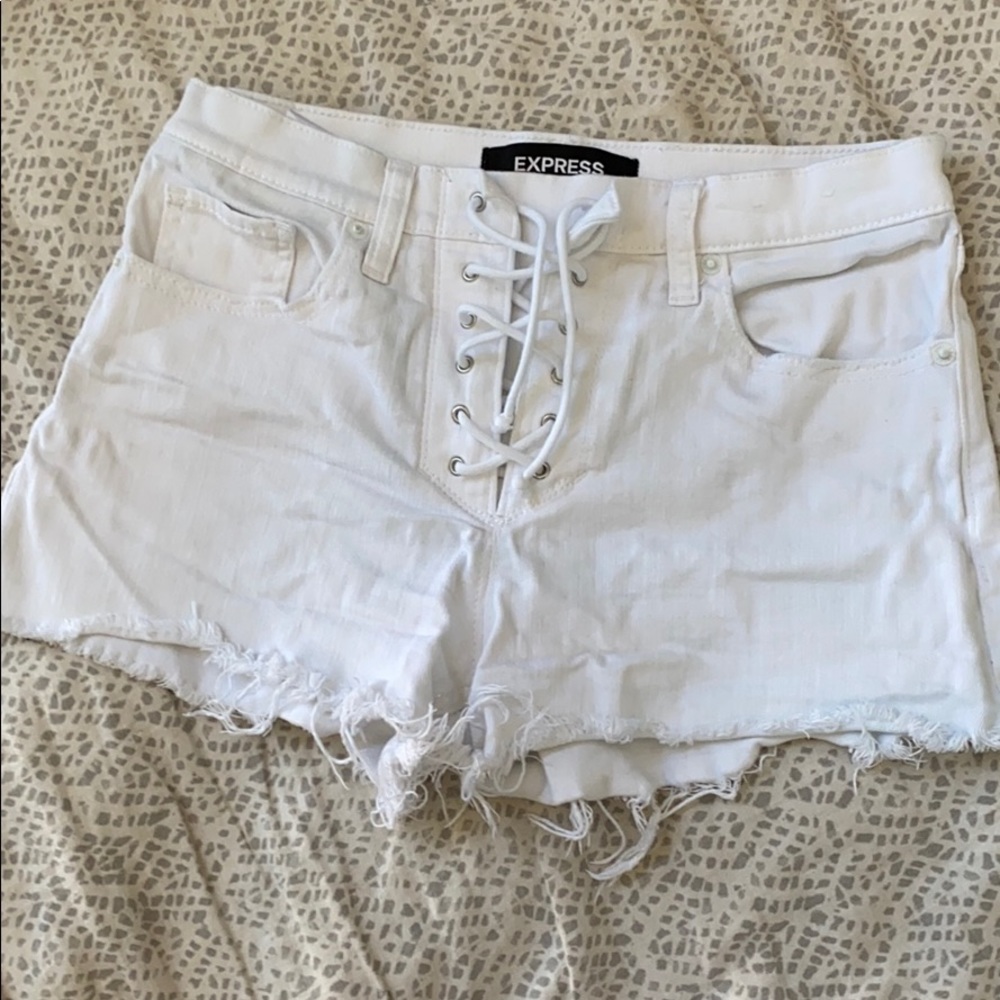 White dense shorts